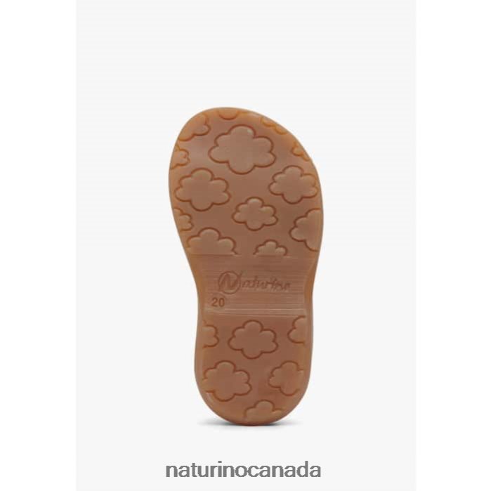 Kids JEAD Z2N0TL245 Naturino Leather and Suede Sandals Pink-Light Blue-Green