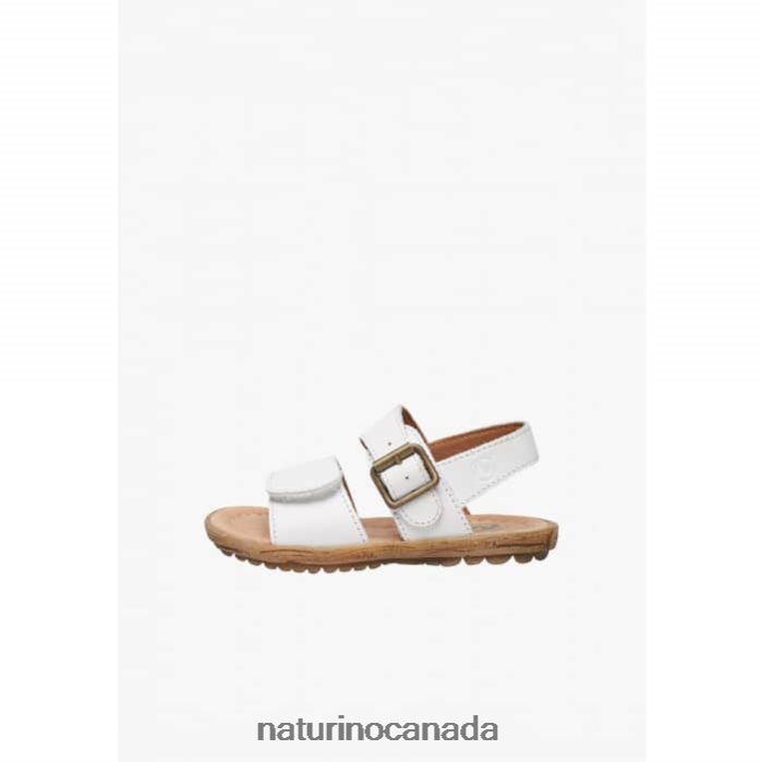 Kids KENNY Z2N0TL561 Naturino Leather Sandals White