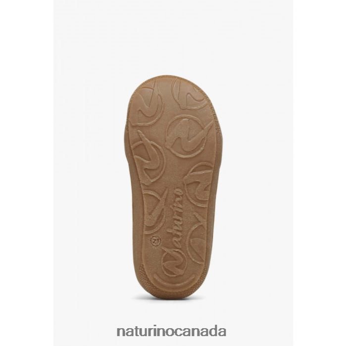 Kids LANGEN Z2N0TL598 Naturino Semi-Closed Sandals with Elastic Insert Pumpkin