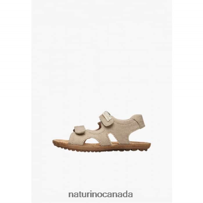 Kids SKY ORGANIC Z2N0TL18 Naturino Organic Fabric Sandals Beige