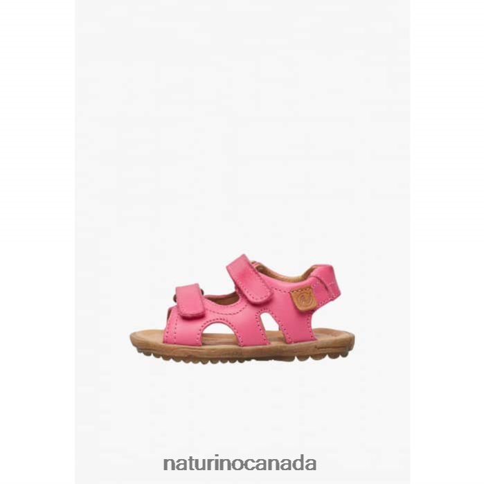 Kids SKY Z2N0TL290 Naturino Nappa Leather Sandals Fuchsia