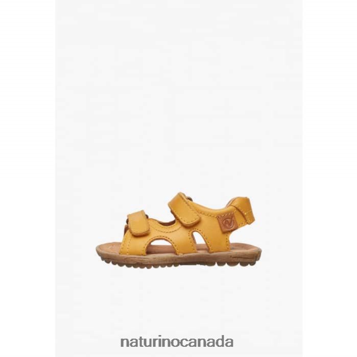 Kids SKY Z2N0TL347 Naturino Nappa Leather Sandals Pumpkin
