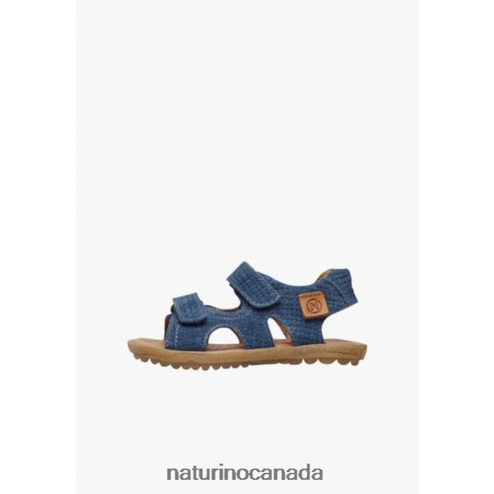 Kids SKY Z2N0TL557 Naturino Suede Sandals Indigo