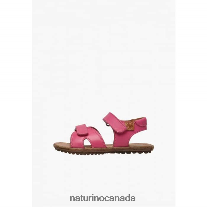 Kids SUN Z2N0TL273 Naturino Nappa Leather Sandals Fuchsia
