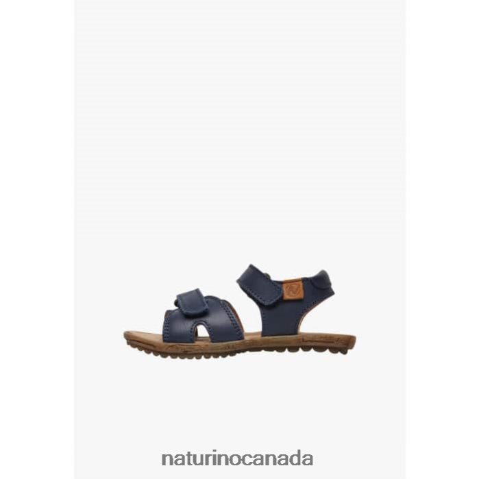 Kids SUN Z2N0TL352 Naturino Nappa Leather Sandals Blue