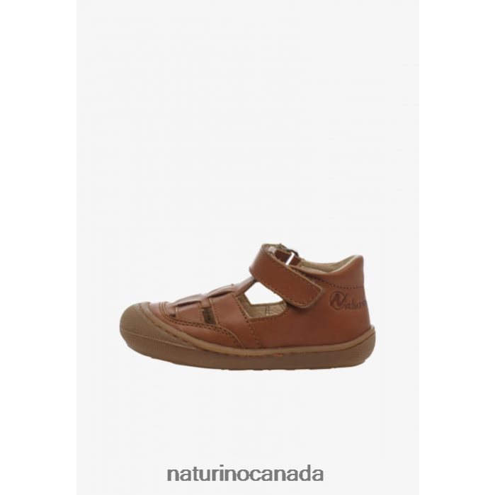 Kids WAD Z2N0TL564 Naturino First Step Sandals Brown