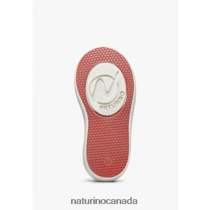 Kids ANNIE VL Z2N0TL385 Naturino Leather Sneakers with Star Patch White-Lilac