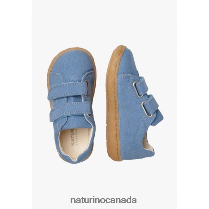 Kids ARBIA VL ORGANIC Z2N0TL23 Naturino Organic Fabric Sneakers Light Blue