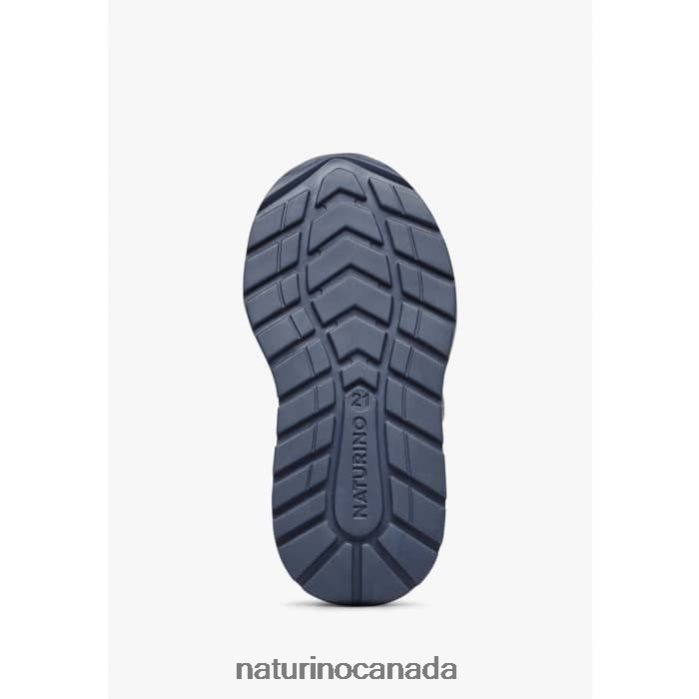 Kids ARGAL VL Z2N0TL379 Naturino Suede and Fabric Sneakers Grey-White