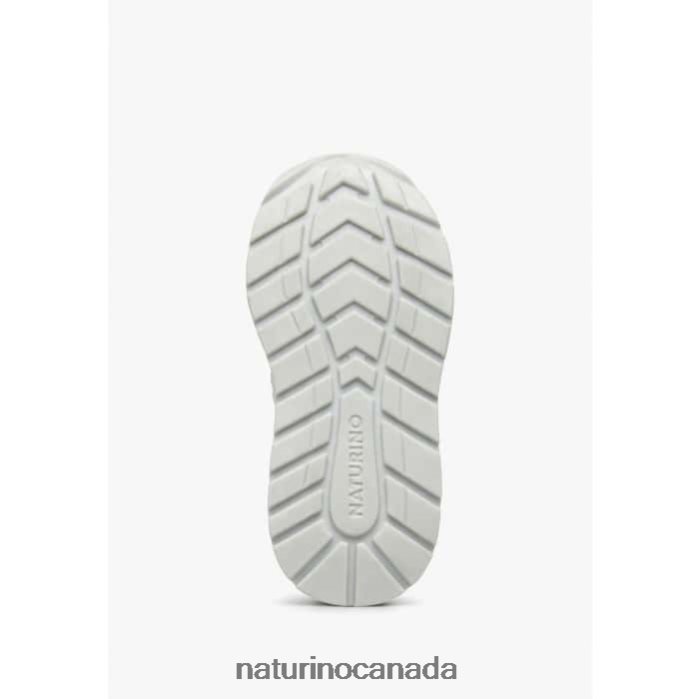 Kids ARGAL VL Z2N0TL463 Naturino Suede and Fabric Sneakers Lilac-White