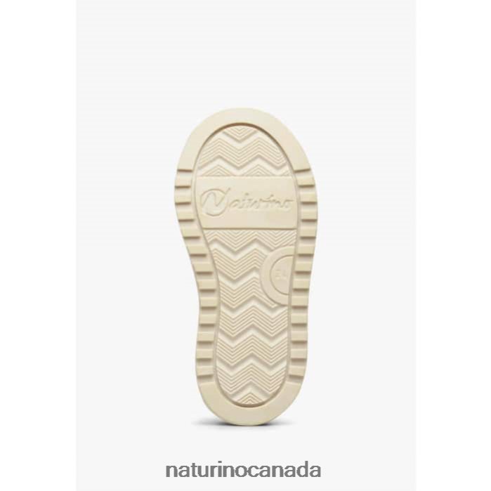 Kids ARITON VL. Z2N0TL377 Naturino Leather and Suede Sneakers White-Pink