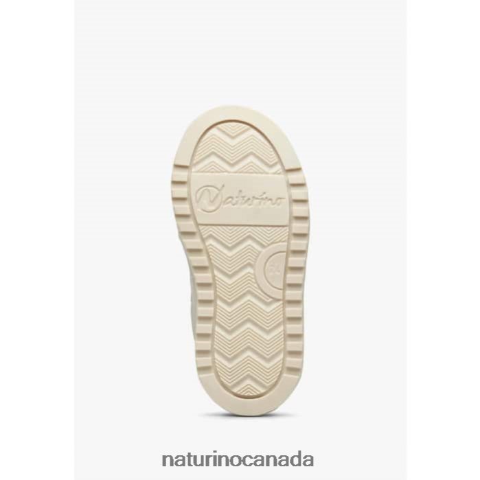 Kids ARITON VL. Z2N0TL450 Naturino Leather and Suede Sneakers Grey-Green