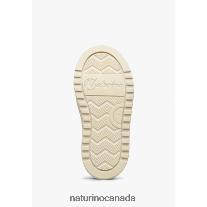 Kids ARITON ZIP. Z2N0TL497 Naturino Leather and Suede Sneakers White-Blue