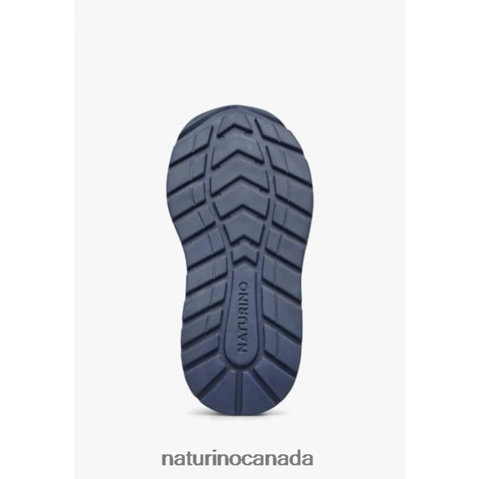 Kids BLEY VL Z2N0TL400 Naturino Suede and Fabric Sneakers White-Blue