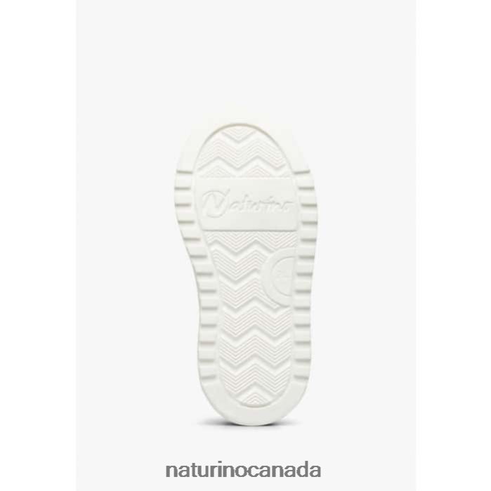 Kids BLITZ VL. Z2N0TL390 Naturino Leather and Suede Sneakers Grey-Blue