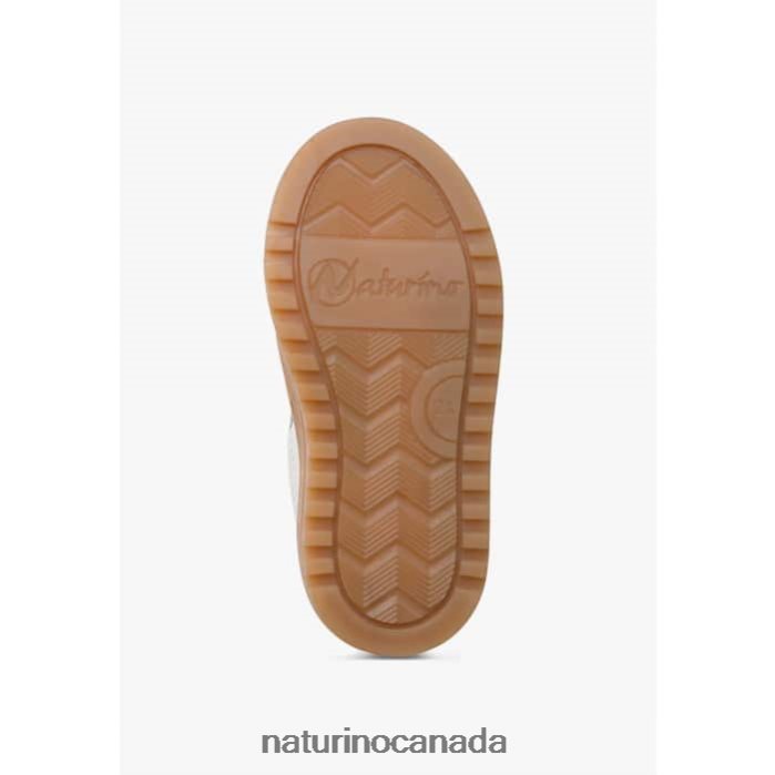 Kids BLITZ VL. Z2N0TL453 Naturino Leather and Suede Sneakers Grey-Dove Grey