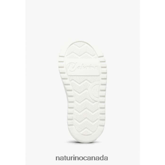 Kids BLITZ ZIP. Z2N0TL383 Naturino Leather and Suede Sneakers Powder Pink