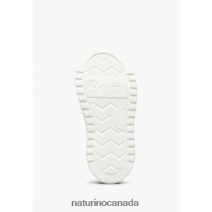 Kids BLITZ ZIP. Z2N0TL423 Naturino Leather and Suede Sneakers Grey-Pink