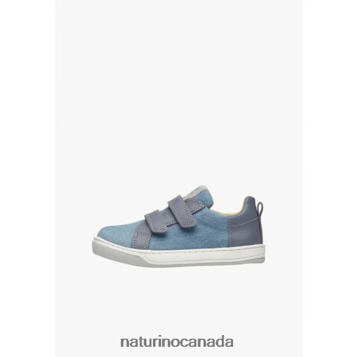 Kids CALEB VL Z2N0TL433 Naturino Denim Sneakers Light Blue