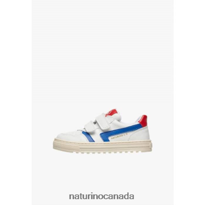 Kids CEONIA VL. Z2N0TL48 Naturino Faux Leather Sneakers White-Sky Blue