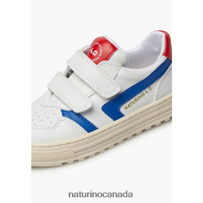 Kids CEONIA VL. Z2N0TL48 Naturino Faux Leather Sneakers White-Sky Blue