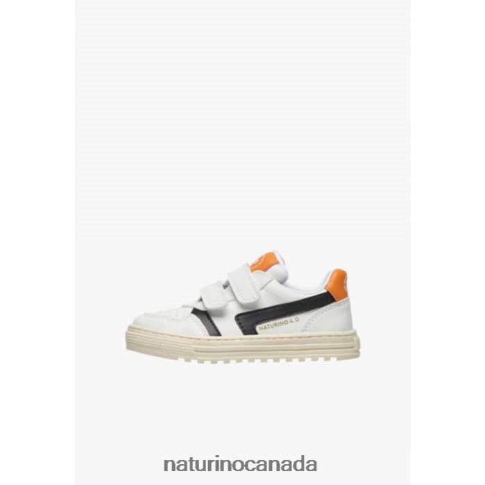 Kids CEONIA VL. Z2N0TL49 Naturino Faux Leather Sneakers White-Black