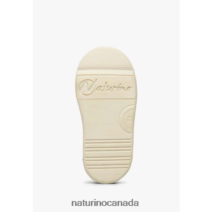 Kids CLARENDON VL Z2N0TL455 Naturino Leather and Suede Sneakers Brown-Dove Grey