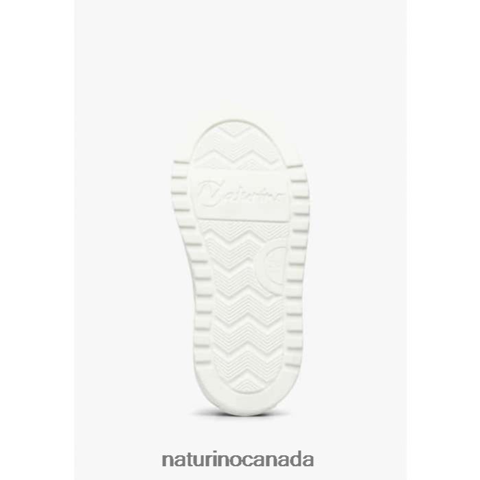 Kids CORIS 2 ZIP. Z2N0TL402 Naturino Leather and Fabric Sneakers Sky Blue-Silver