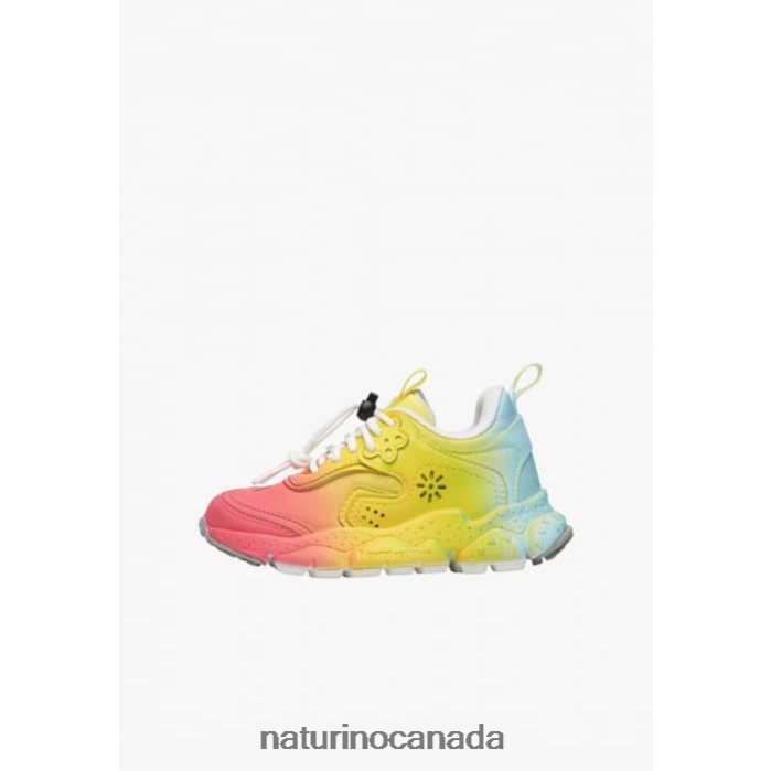 Kids DOI JUNIOR. Z2N0TL40 Naturino Eco Leather and Fabric Sneakers Fuchsia