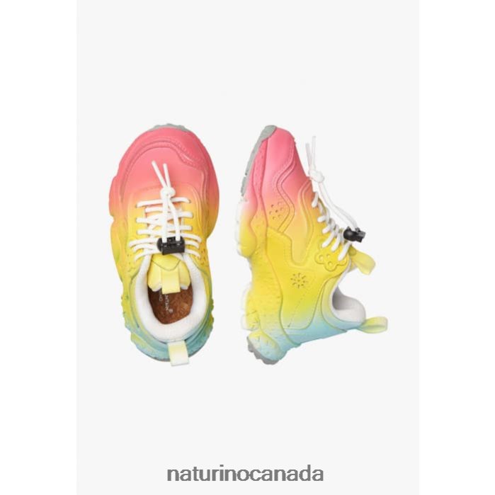 Kids DOI JUNIOR. Z2N0TL40 Naturino Eco Leather and Fabric Sneakers Fuchsia