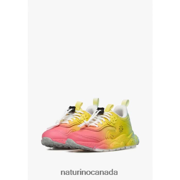 Kids DOI JUNIOR. Z2N0TL40 Naturino Eco Leather and Fabric Sneakers Fuchsia