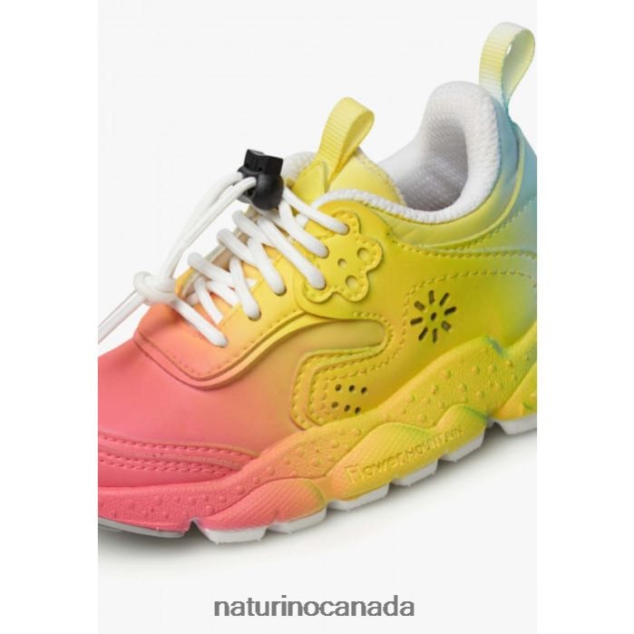 Kids DOI JUNIOR. Z2N0TL40 Naturino Eco Leather and Fabric Sneakers Fuchsia