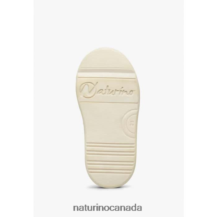 Kids FALUK ZIP Z2N0TL476 Naturino Leather and Suede Sneakers White-Blue