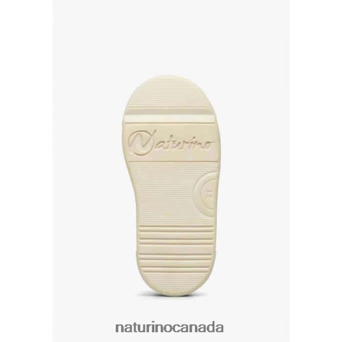 Kids FALUK ZIP Z2N0TL477 Naturino Leather and Suede Sneakers Platinum-Powder Pink