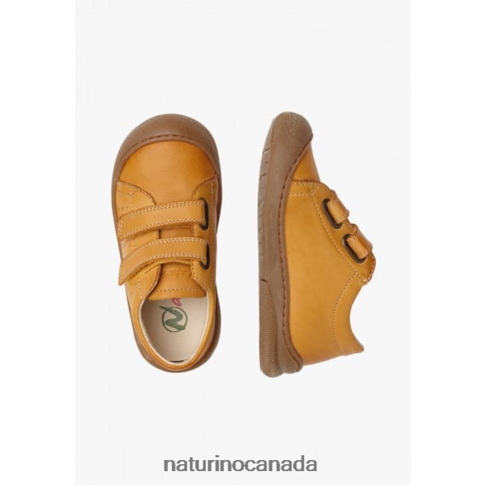 Kids GABBY VL Z2N0TL434 Naturino First Steps Shoes In Nappa Leather Orange