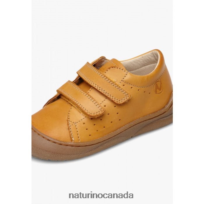 Kids GABBY VL Z2N0TL434 Naturino First Steps Shoes In Nappa Leather Orange