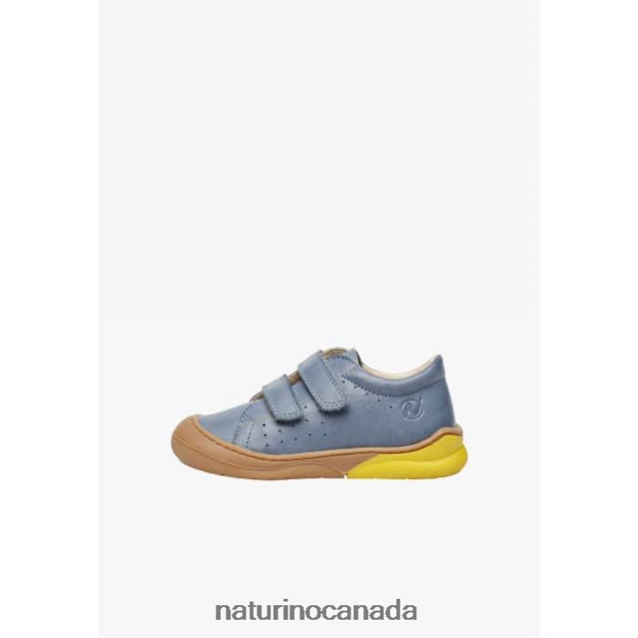 Kids GABBY VL Z2N0TL436 Naturino First Steps Shoes In Nappa Leather Light Blue