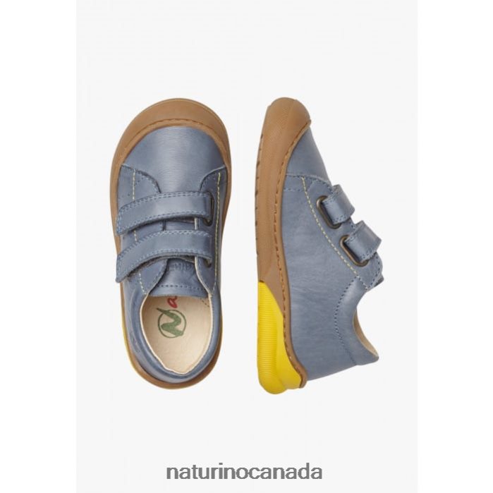 Kids GABBY VL Z2N0TL436 Naturino First Steps Shoes In Nappa Leather Light Blue