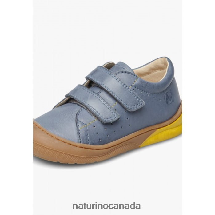 Kids GABBY VL Z2N0TL436 Naturino First Steps Shoes In Nappa Leather Light Blue