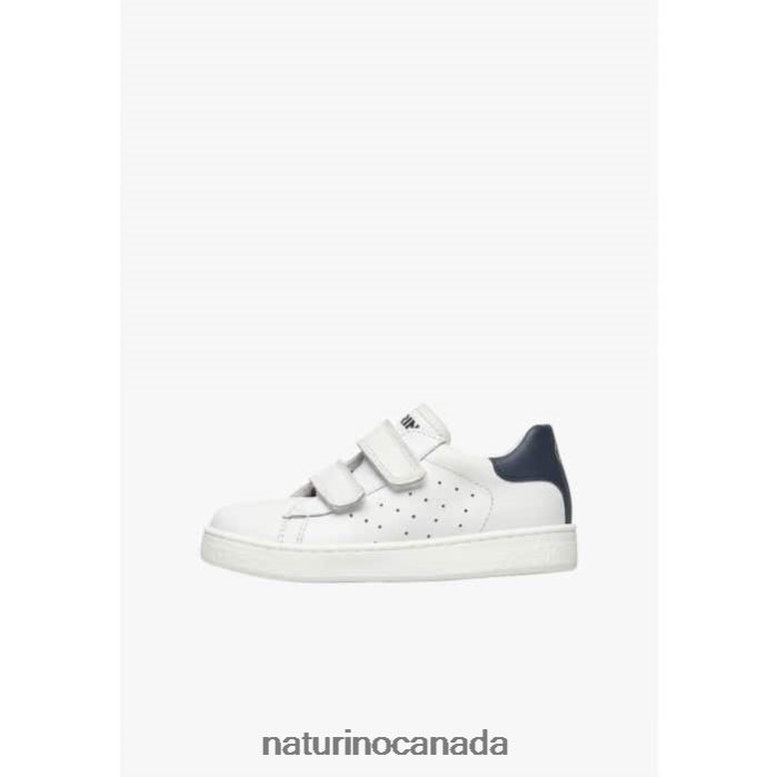 Kids HASSELT 2 VL. Z2N0TL376 Naturino Leather Sneakers White-Blue