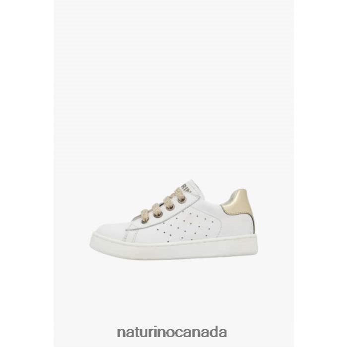 Kids HASSELT 2 ZIP. Z2N0TL406 Naturino Leather Sneakers White-Platinum