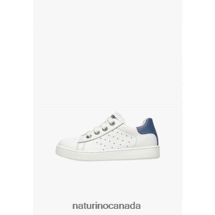 Kids HASSELT 2 ZIP. Z2N0TL456 Naturino Leather Sneakers White-Blue