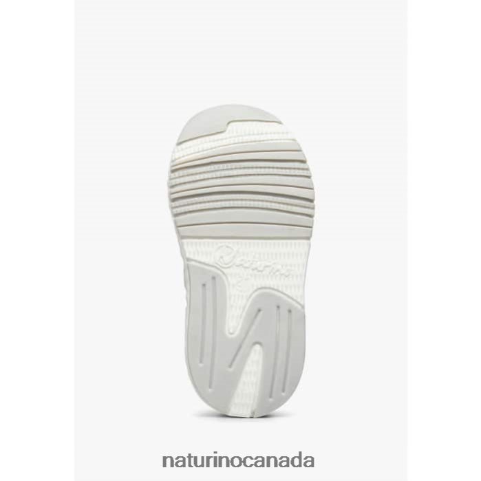 Kids JESKO VL. Z2N0TL410 Naturino Suede and Technical Fabric Sneakers White-Pink