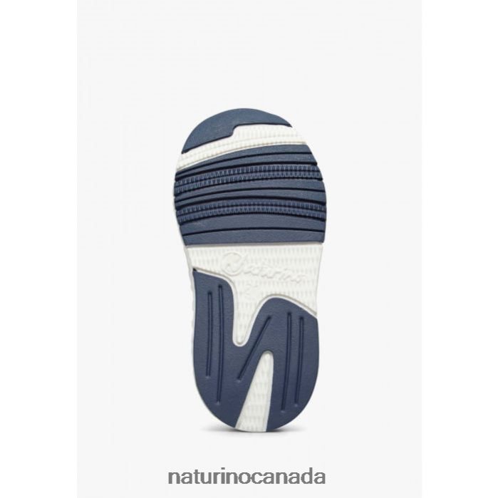 Kids JESKO VL. Z2N0TL413 Naturino Suede and Technical Fabric Sneakers Dove Grey