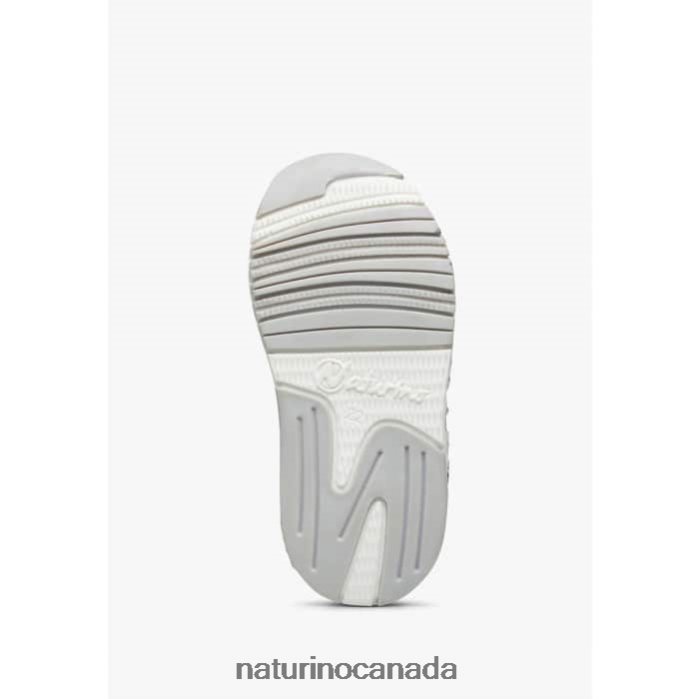 Kids JESKO VL. Z2N0TL419 Naturino Suede and Technical Fabric Sneakers White-Blue