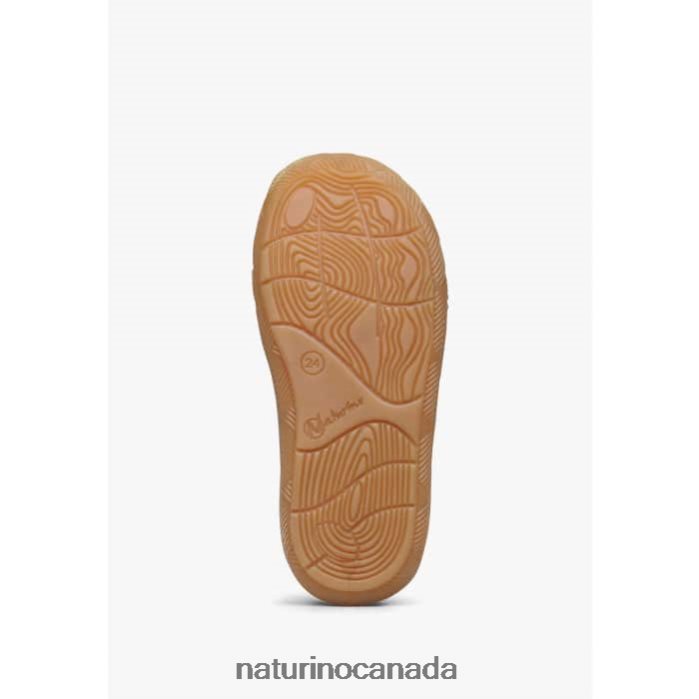 Kids KOALITOS Z2N0TL438 Naturino Nappa Leather and Suede Sneakers Light Blue