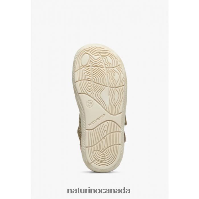 Kids LILOX VL Z2N0TL492 Naturino Suede and Fabric Sneakers Grey-Orange