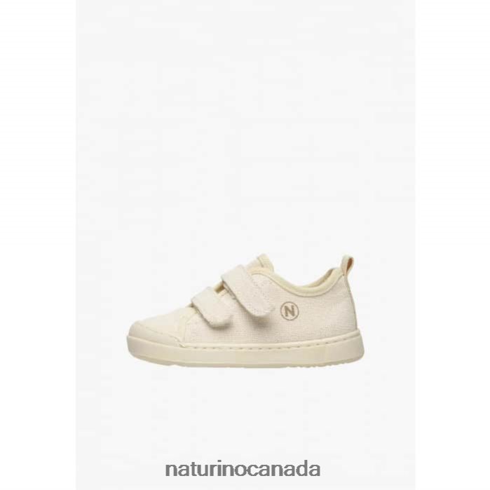 Kids MONREOS Z2N0TL378 Naturino Fabric Sneakers Cream