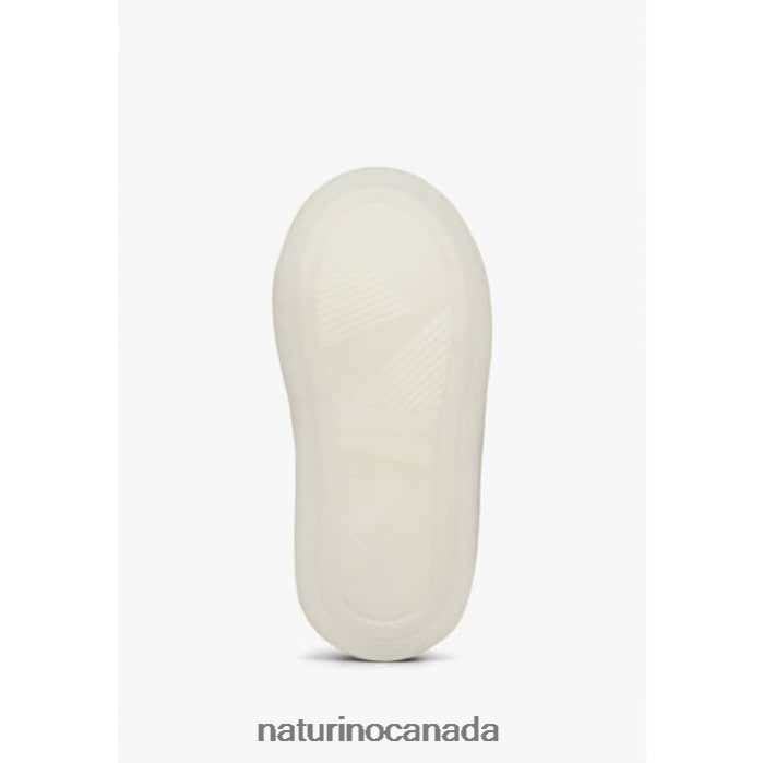 Kids OWIE VL Z2N0TL505 Naturino Leather Sneakers with Hearts Print White-Red