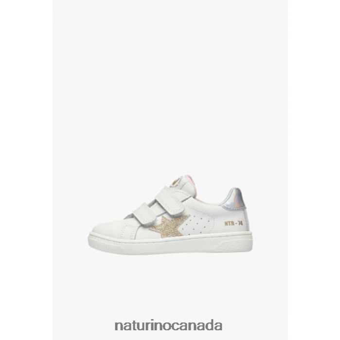 Kids PINN VL. Z2N0TL464 Naturino Leather Sneakers White-Platinum